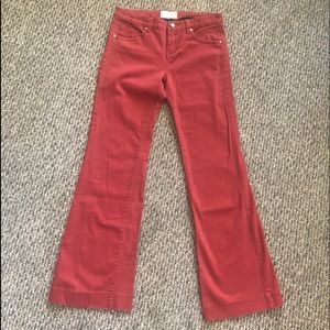 Blossom Clover Red Rust Wide Leg Mid Rise Jeans 8